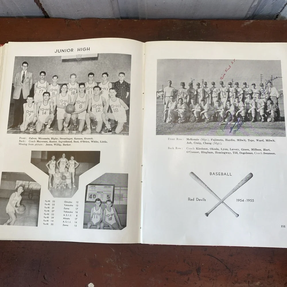 1955 YOKOHAMA YO-HI American High School Yearbook‎ Yokohama, JAPAN